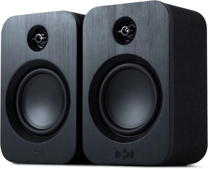 House of Marley Get Together Duo, Powerful Bookshelf Speakers with Wireless Bluetooth Connectivity and Sustainable Materials