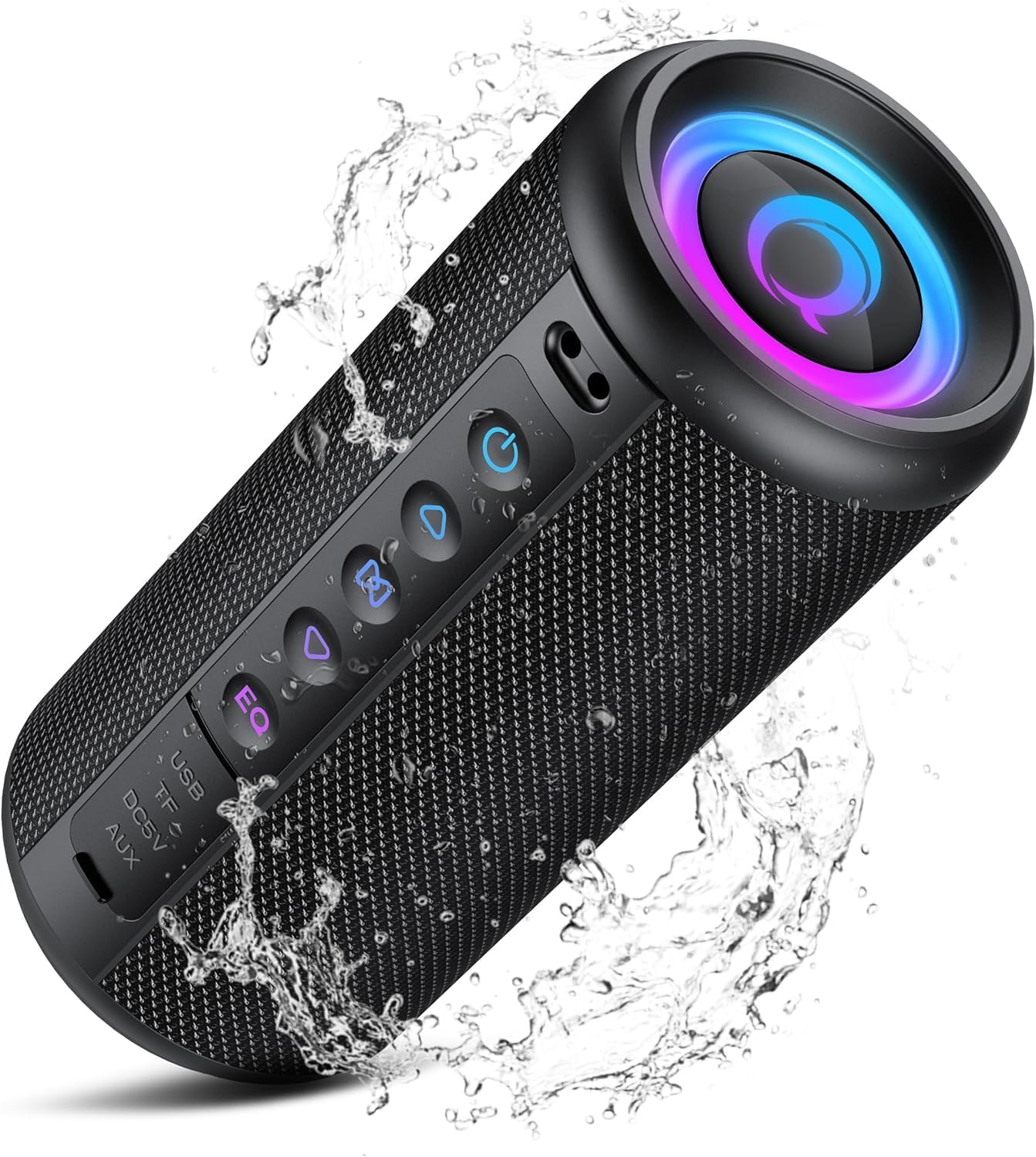Portable Bluetooth Speaker, Bluetooth 5.4 Wireless Speaker with 20W HD Loud Stereo Sound, 20H Playtime, IP7 Waterproof, LED Lights, TWS Pairing, Built-in Mic, for Outdoor, Home, Party, Beach, Gift