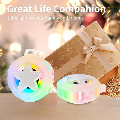 EBODA Bluetooth Shower Speaker, IP67 Waterproof Portable Speakers, Floating, TF Card, Small Outdoor Speaker with LED Light, True Wireless Stereo for Bike, Beach, Paddle Board, Kayak, Pool, Gifts