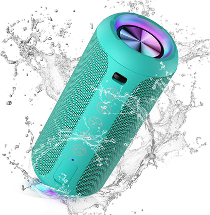 Ortizan Portable Bluetooth Speaker x Stocking Stuffers: IPX7 Waterproof, Wireless, Big Sound, Deep Bass, Dual Pairing, 30H Playtime, White Elephant Gift for Adults Men Women Teen Boys Girls (Black)