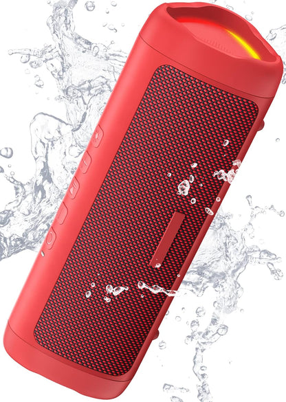 Bluetooth Speaker Gifts for Men: Portable Wireless, IPX5 Waterproof, White Elephant Gifts for Adults, Stocking Stuffers for Teens Boy Girl, Up to 20H Playtime, TWS Pair, for Home/Party/Outdoor (Black)