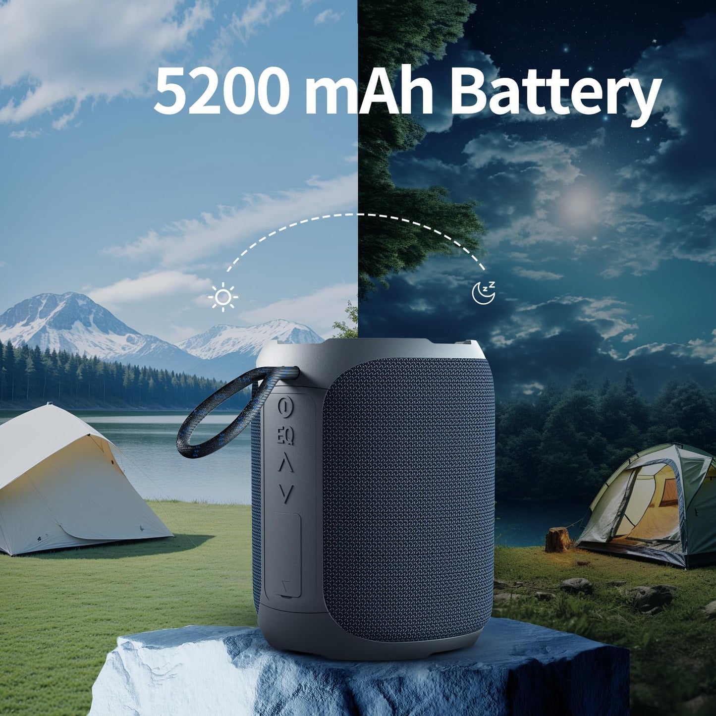 Portable Bluetooth Speaker with Stereo, IPX7 Waterproof, Bluetooth 5.3 with 4-in 1 BT/Aux/TF-Card/U Disk Input, 40W Wireless Speaker for Outdoor/Home/Party/Electronic Gadgets